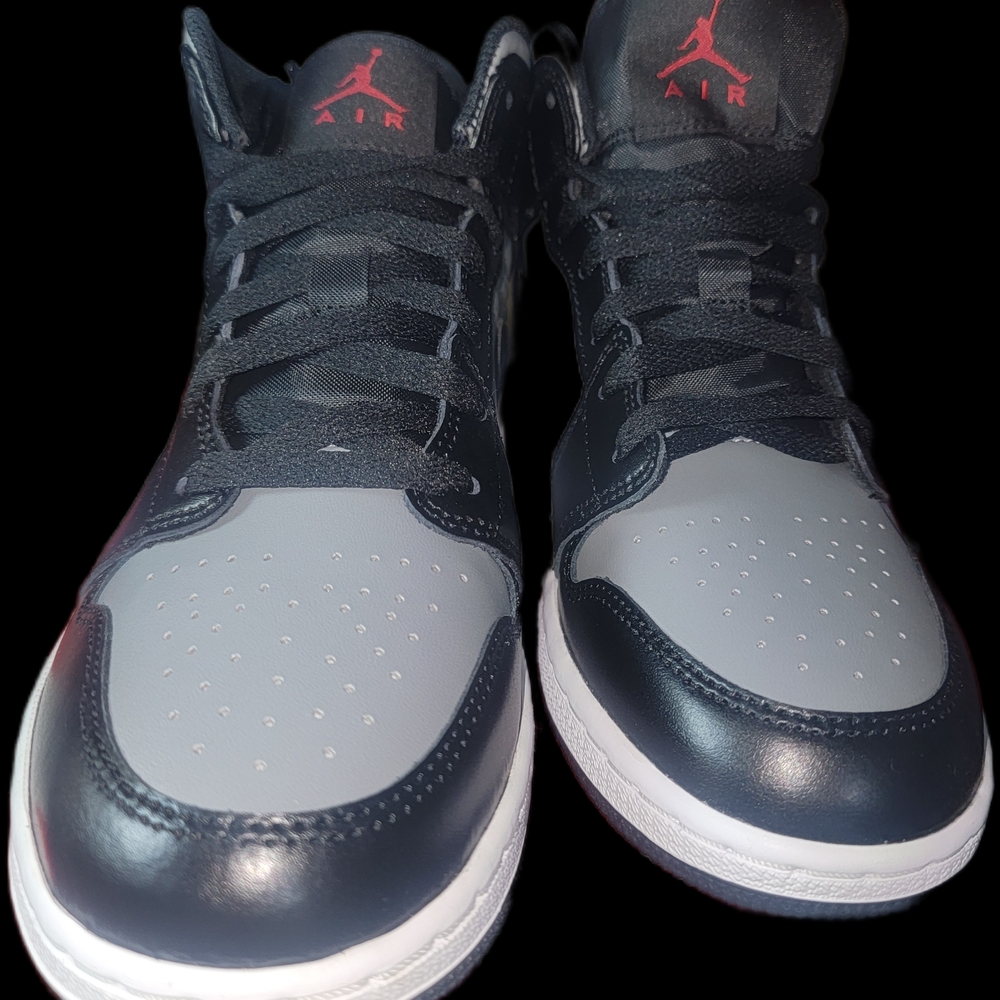 Jordan Black and Gray Iconic Sneakers